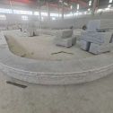 陕西 芝麻白异形坐凳，自然面光面弧形加工