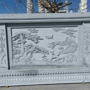 陕西 芝麻白大型照壁，屏风，影壁