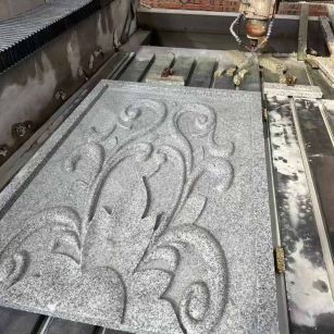 陕西 白麻别墅干挂雕花板