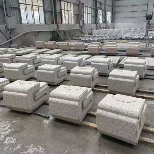 陕西 白麻花岗岩异形加工-石凳，坐凳