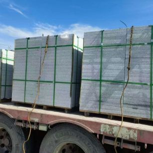 陕西 芝麻白花岗岩地铺石装车日常