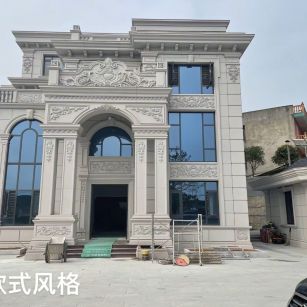 陕西 白麻花岗岩别墅外墙干挂