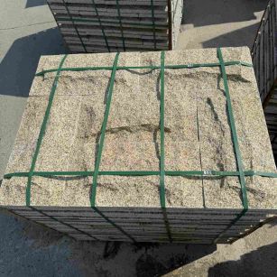 陕西 黄金麻花岗岩石材自然面蘑菇石成品