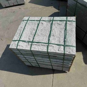 陕西 白麻花岗岩石材自然面蘑菇石成品