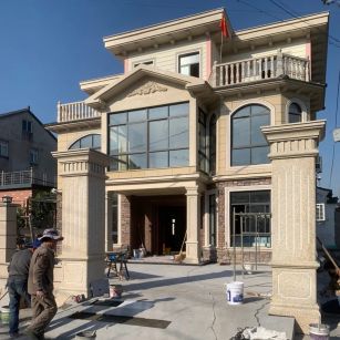 陕西 黄金麻花岗岩荔枝面别墅外墙干挂私家专属