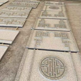 陕西 白麻花岗岩外墙立面雕刻板