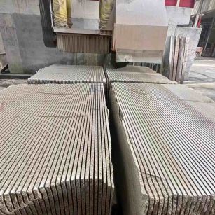 陕西 车间生产日常，黄金麻白麻花岗岩