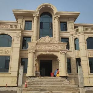 陕西 黄金麻花岗岩别墅外墙干挂