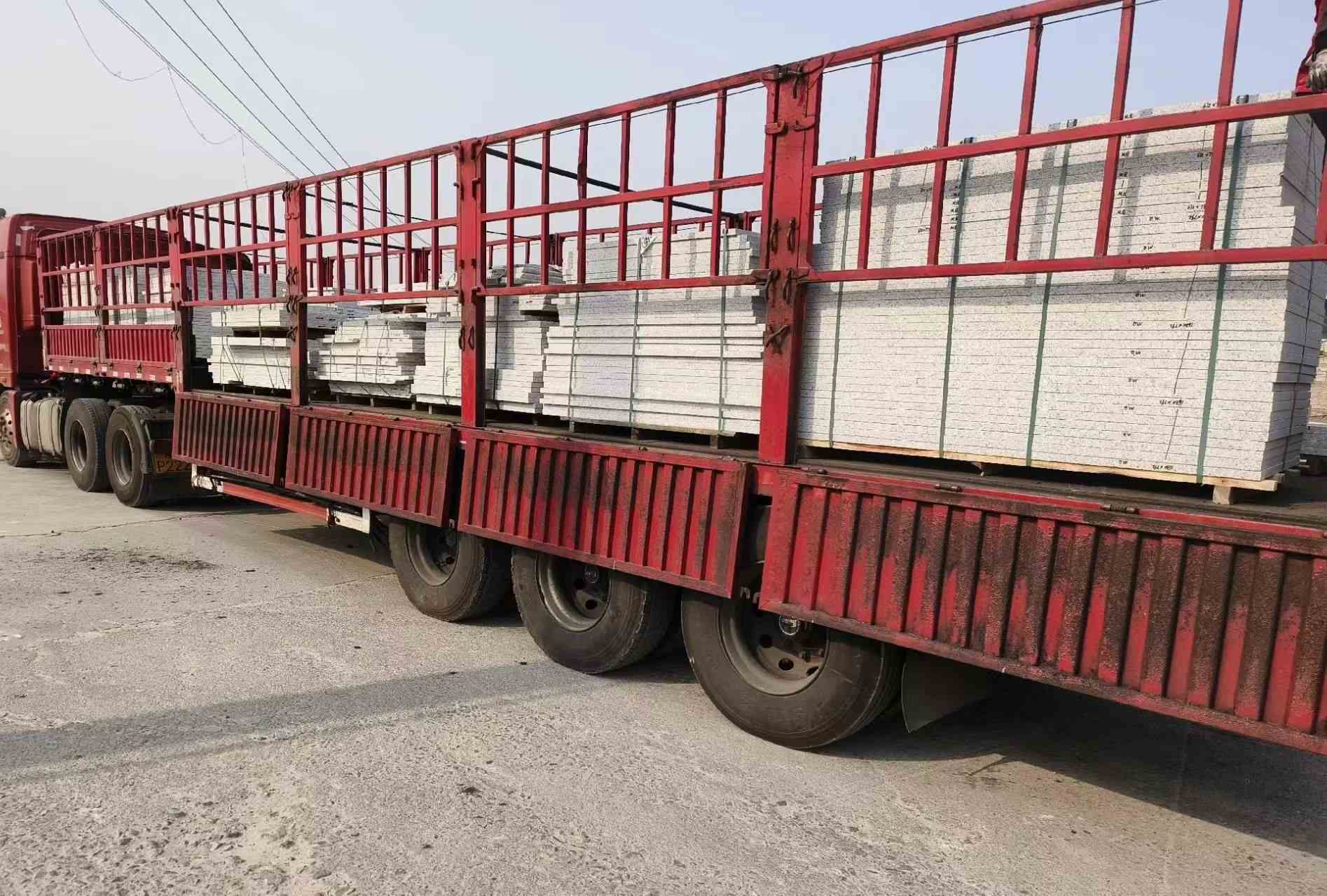 陕西 白麻荔枝面外墙干挂，工厂装车日常