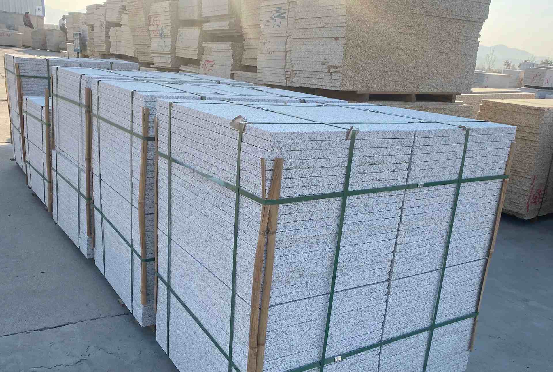 陕西 白麻花岗岩荔枝面地铺石