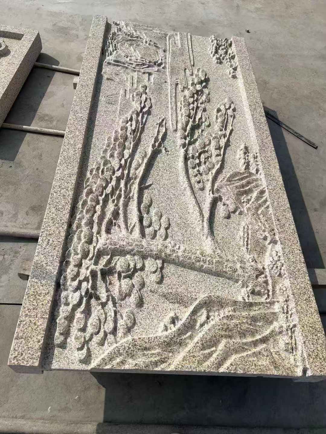 陕西 黄金麻雕刻板浮雕迎客松