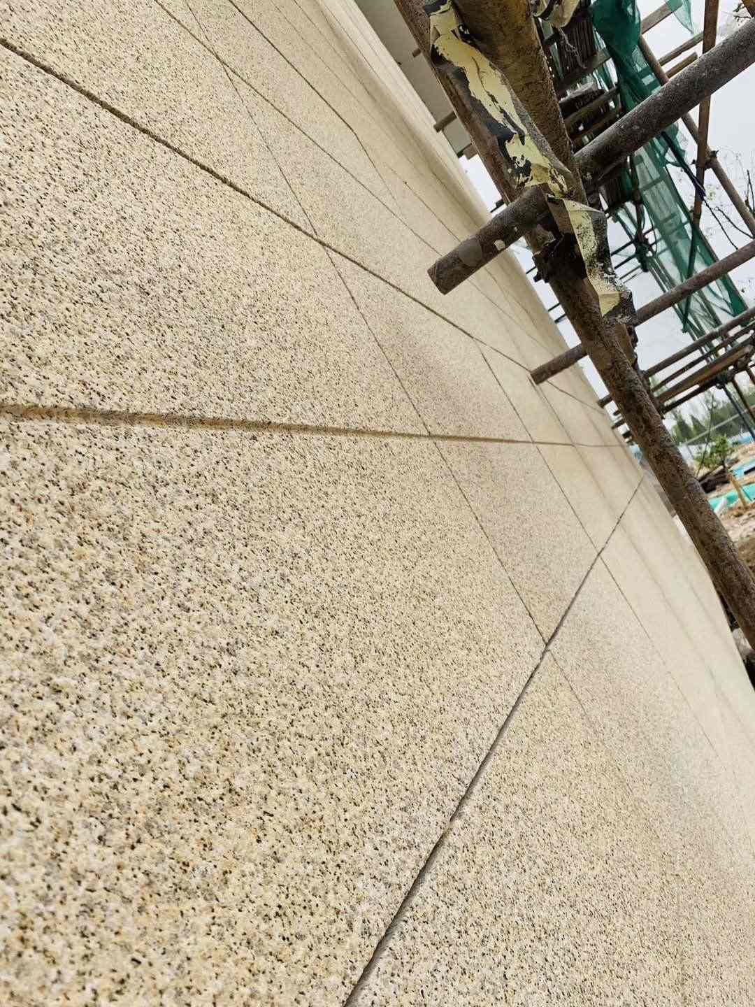 陕西 黄金麻花岗岩荔枝面外墙干挂石材效果示例