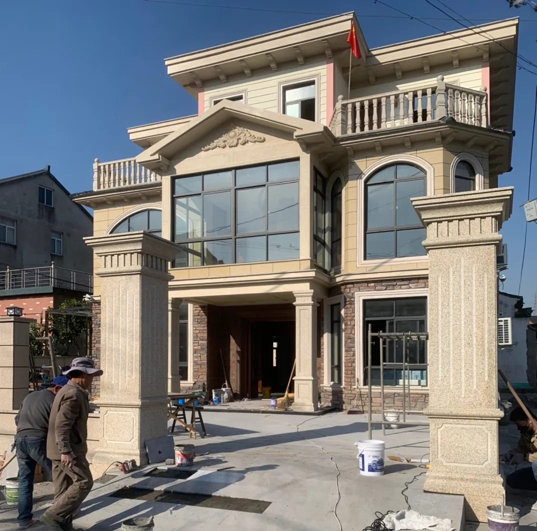 陕西 黄金麻花岗岩荔枝面别墅外墙干挂私家专属